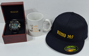 Men's Stylish Watch Gift Set with Hat & Mug FREE SHIPPING