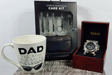 Load image into Gallery viewer, Men&#39;s Stylish Watch Gift Set with Mug &amp; 6pc Men&#39;s Manicure Set FREE SHIPPING