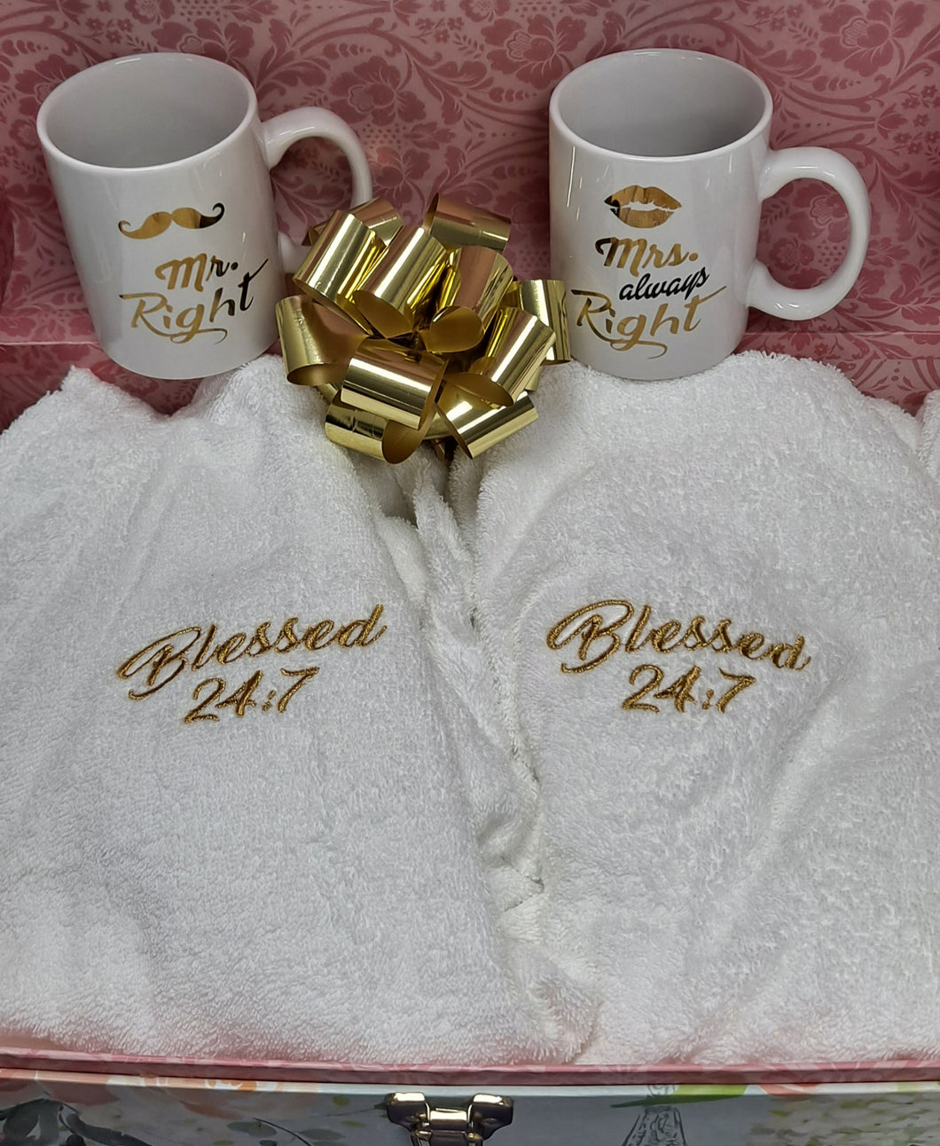 Blessed 24:7 Terry Kimono Robe Set Wedding/Anniversary FREE SHIPPING