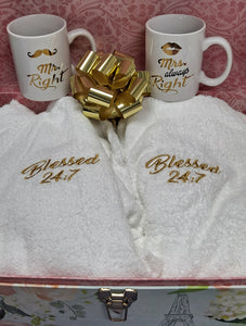 Blessed 24:7 Terry Kimono Robe Set Wedding/Anniversary FREE SHIPPING