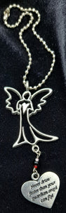 Car Charm-Angel On Heart w/Chain FREE SHIPPING