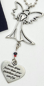 Car Charm-Angel On Heart w/Chain FREE SHIPPING