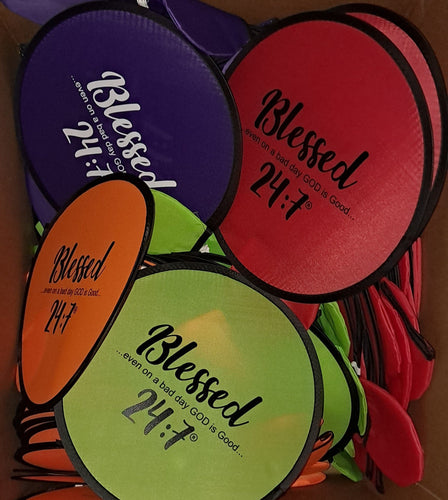 Blessed 24:7®️ Fans (Round Folding) FREE Shipping (5pcs)