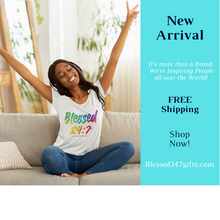 Load image into Gallery viewer, Blessed 24:7®️ Watercolors T-shirt FREE SHIPPING