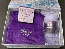 Load image into Gallery viewer, GIFT BOX SET Blessed 24:7 Ladies Self Care Spa Wrap (Purple) Gift Set plus more