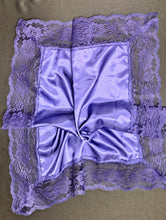 Load image into Gallery viewer, Lap Scarf w/ Matching Lace Select (Black, White, Purple, Blue) FREE Shipping