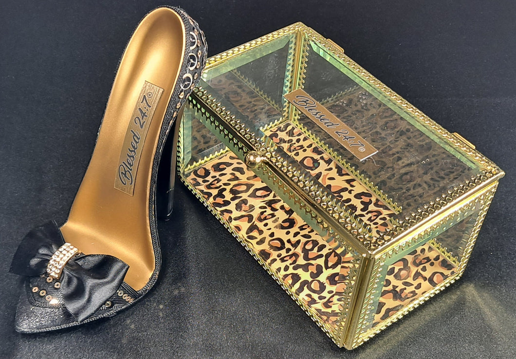 Diva Shoe with Glass Gift Box Set FREE SHIPPING