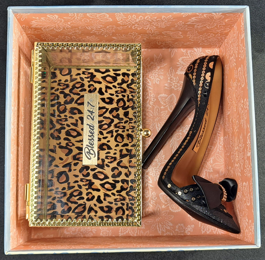 GIFT BOX SET Diva Shoe with Glass Gift Box Set
