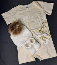 Load image into Gallery viewer, Baby Gift Box Set TAN ROMPER Local Pick Up