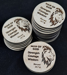 Blessed 24:7 Man of God Keepsake Coin FREE SHIPPING