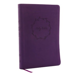 Holy Bible NKJV Thinline Bible/Large Print Purple Leathersoft