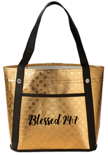 Load image into Gallery viewer, Blessed 24:7 Metallic Mini Tote FREE SHIPPING
