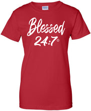 Load image into Gallery viewer, Blessed 24:7 (Greek Sorority Life) Ladies T-shirts FREE SHIPPING