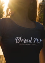 Load image into Gallery viewer, CLOSEOUT Ladies Tee ...even on a bad day GOD is Good... FREE SHIPPING