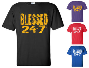 Blessed 24:7 (Greek-Fraternity Life) T-Shirts FREE SHIPPING