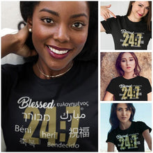 Load image into Gallery viewer, CLOSEOUT Ladies Tee (9 Different Languages) FREE SHIPPING