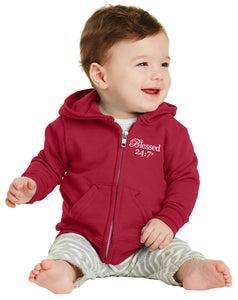 Blessed 24:7 Baby Zip Hoodies FREE SHIPPING