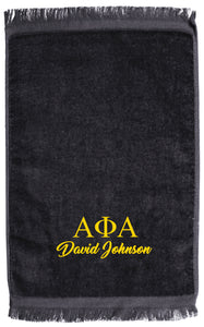 Hand Towels (GREEK) Life Fraternity PERSONALIZED FREE SHIPPING