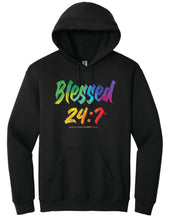 Load image into Gallery viewer, Blessed 24:7 (Hoodies) Sweatshirt ... Watercolors Unisex FREE SHIPPING