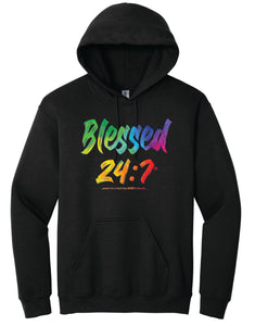 Blessed 24:7 (Hoodies) Sweatshirt ... Watercolors Unisex FREE SHIPPING
