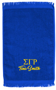 Hand Towels (GREEK) Life Sorority PERSONALIZED FREE SHIPPING