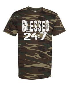 Blessed 24:7 (Camouflage) Unisex T-shirts FREE SHIPPING