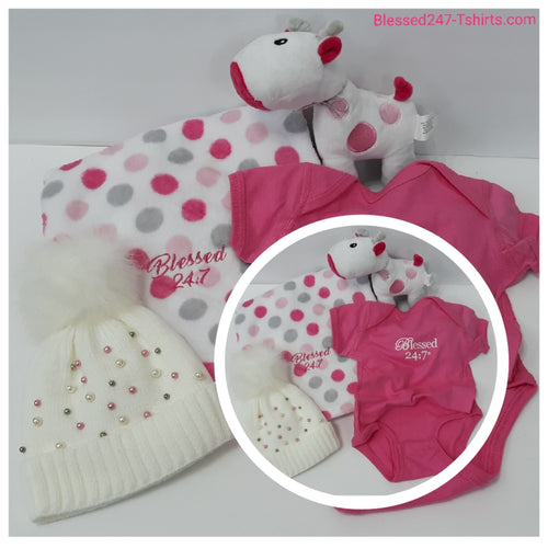 Blessed 24:7 Baby Blanket Gift Set FREE SHIPPING