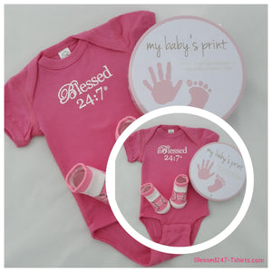 Blessed 24:7 Baby Shower Gift Set Pink FREE SHIPPING