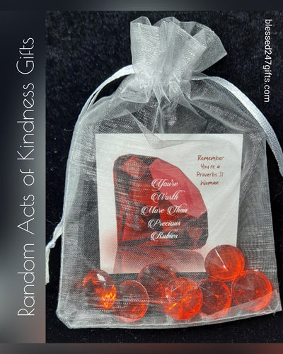 You're Worth More Than Precious Rubies Gift FREE SHIPPING (5pcs)