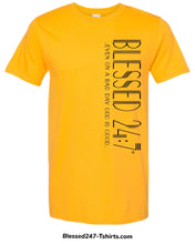 Load image into Gallery viewer, Blessed 24:7 ...even on a bad day GOD is Good... (Sideway Print) Unisex T-shirt FREE SHIPPING