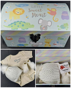 Baby Gift Box Set LITTLE SWEET HEART TAN Local Pick Up