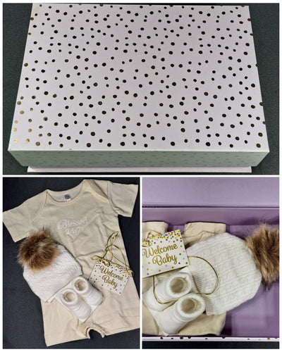 Baby Gift Box Set TAN ROMPER Local Pick Up