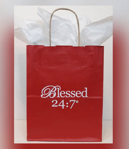 Blessed 24:7 Gift Bags with Tissue Paper