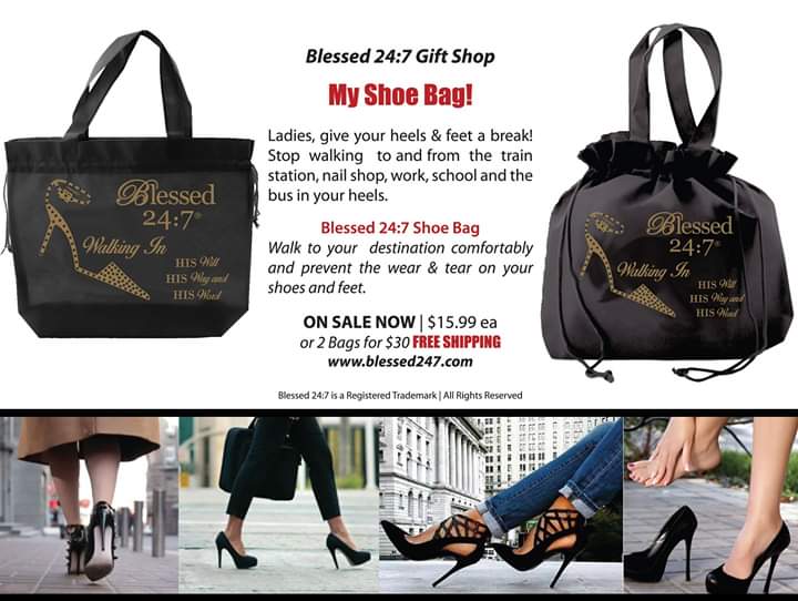 Blessed 24:7 Shoe Bag FREE Shipping