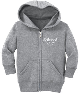 Blessed 24:7 Baby Zip Hoodies FREE SHIPPING