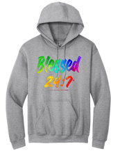 Load image into Gallery viewer, Blessed 24:7 (Hoodies) Sweatshirt ... Watercolors Unisex FREE SHIPPING