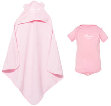 Load image into Gallery viewer, Blessed 24:7 Baby Terry Cloth Hooded Towel with Ears &amp; Baby Onesie FREE SHIPPING