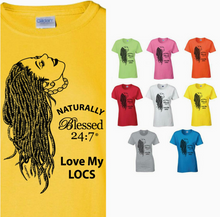 Load image into Gallery viewer, CLOUSEOUT Blessed 24:7 T-shirt Sale Love My LOCS FREE SHIPPING