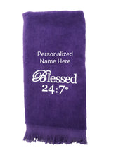 Load image into Gallery viewer, Blessed 24:7 Velour Hand Towels FREE SHIPPING
