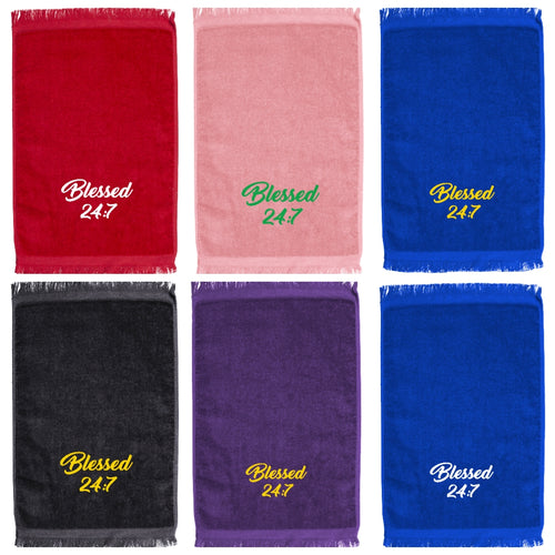 Blessed 24:7 GREEK Hand Towels FREE SHIPPING