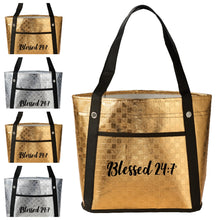 Load image into Gallery viewer, Blessed 24:7 Metallic Mini Tote FREE SHIPPING