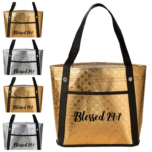 Blessed 24:7 Metallic Mini Tote FREE SHIPPING