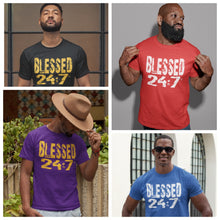 Load image into Gallery viewer, Blessed 24:7 (Greek-Fraternity Life) T-Shirts FREE SHIPPING