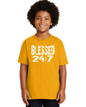 Load image into Gallery viewer, Blessed 24:7 YOUTH T-shirts FREE SHIPPING