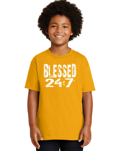 Blessed 24:7 YOUTH T-shirts FREE SHIPPING