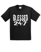 Load image into Gallery viewer, Blessed 24:7 YOUTH T-shirts FREE SHIPPING