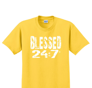 Blessed 24:7 YOUTH T-shirts FREE SHIPPING