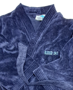 Men's Bath Robe Gift Set Navy #2 FREE SHIPPING