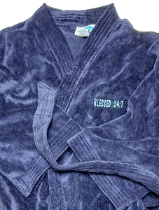 Men's Bath Robe Gift Set Navy FREE SHIPPING